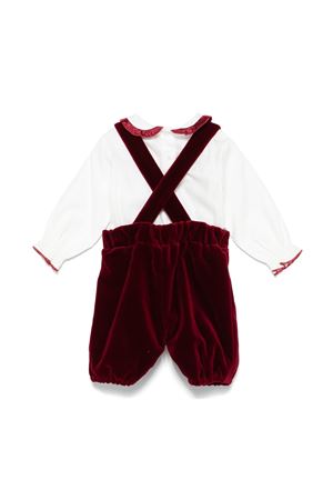 White velvet shorties set LA STUPENDERIA KIDS | TBCT04V14.